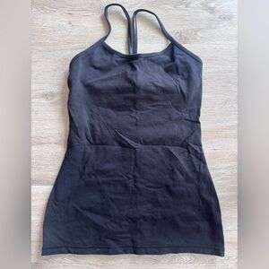 Black Lululemon racer back yoga top size 4